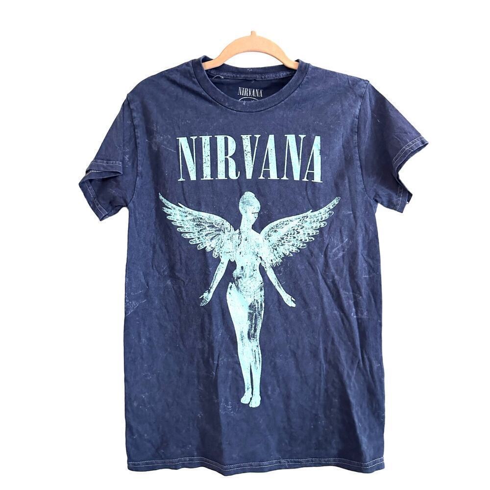 NWOT Licensed NIRVANA In Utero Angel Vintage-Look Blue Tee - Unisex Sz Small